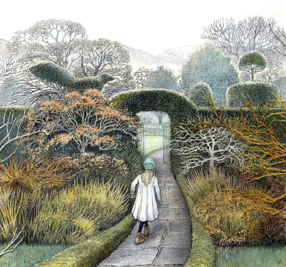  inga moore painting for 'the secret garden' 